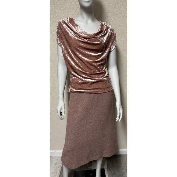 Tse Say Dresses & Skirts - Vintage Skirt Tweed Wool Cashmere Classic Old Money 80s Academia Sz 6 Pink Mauve